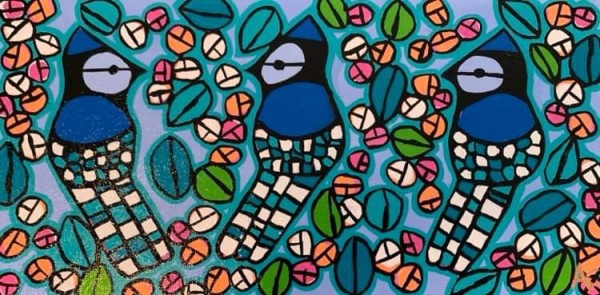 Les geais blues ont atterri by Andrée  Chartrand