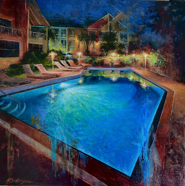 Hot Nights, Bright Lights: Pool 1 by Michaelann Bellerjeau