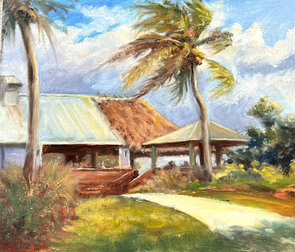 Seaside Cafe at Stuart Beach (plein air) by Michaelann Bellerjeau