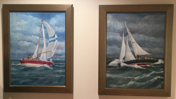 Sailboats (a pair) by John White