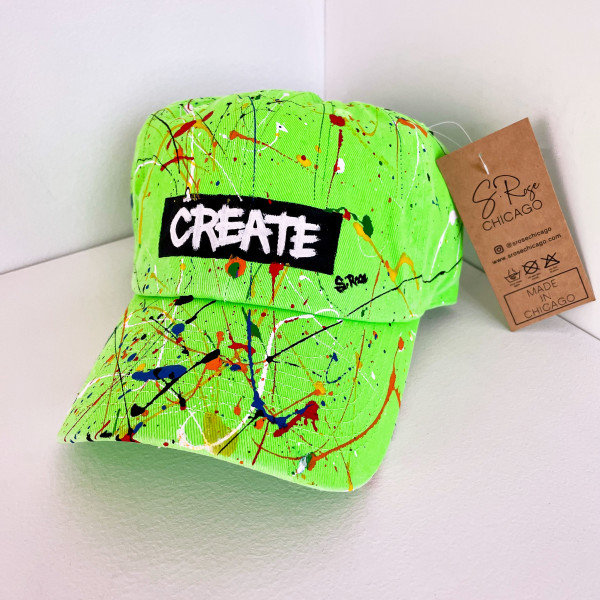 Create - Neon Green with Splatter by Samantha Turner