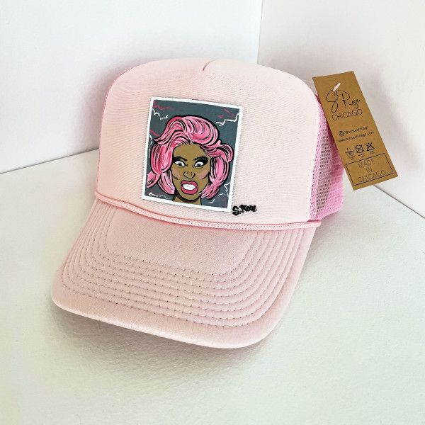 Nicki Minaj - Pink Trucker Hat by Samantha Turner