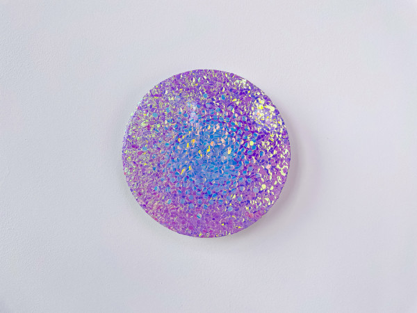 Obliteration Discs No. 4 (Electric Blue Core, Iridescent Pink Halo) by Dana Lynn Harper