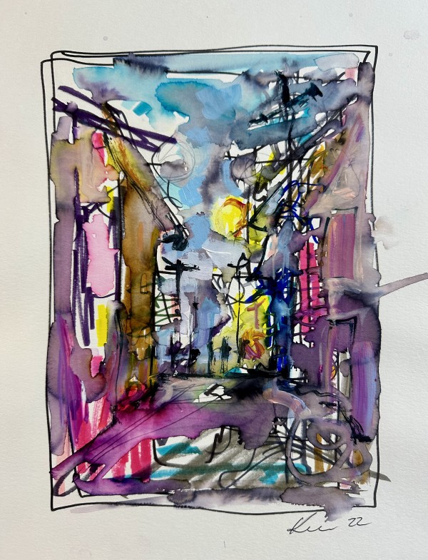 Bright Street Sketch by Andrea Kostyal