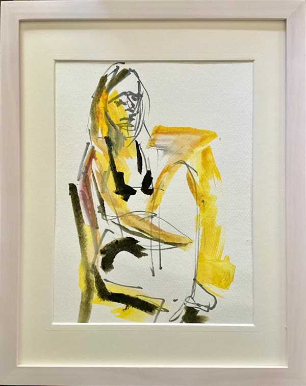 Seated figure in yellow by Andrea Kostyal, Image 2.
