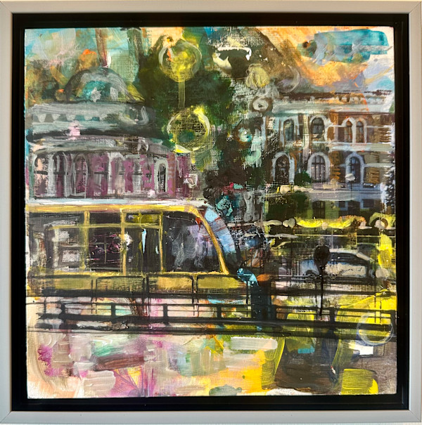 Yellow street car by Andrea Kostyal