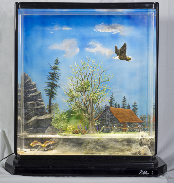Canada Geese with Stone House by Gilles Peltier, Image 2.