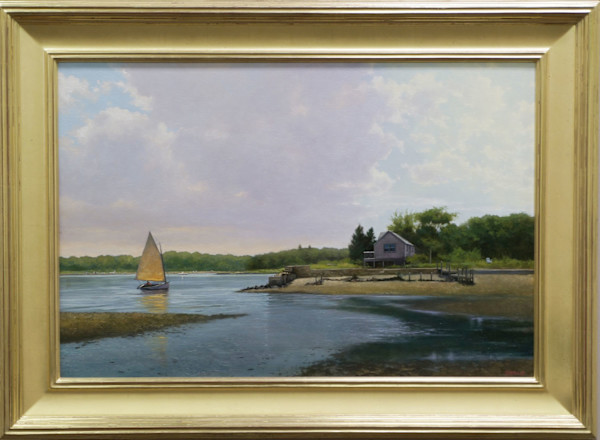 Waterfront House with Sailboat by Harley Bartlett, Image 2.