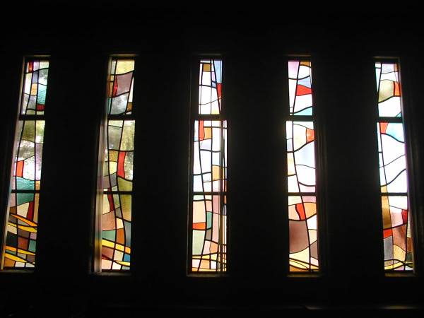 Stained Glass Windows from the old Father Wehrle High School Chapel