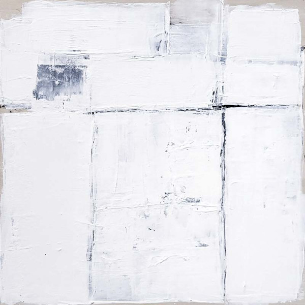Simple Monochrome on Wood Panel by Juliet Parks