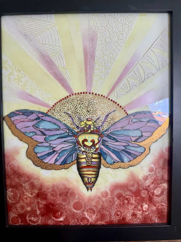 Moth on a Tile by Mary Hale