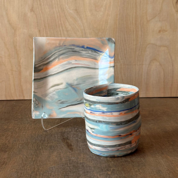 Point Loma Inspired: Cup and Plate by Deb Kaller