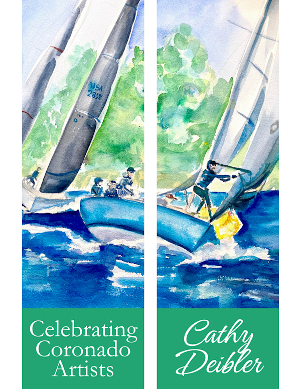 Kitty Muhl Racing Coronado Bay by Cathy Surgeoner Deibler, Image 1.