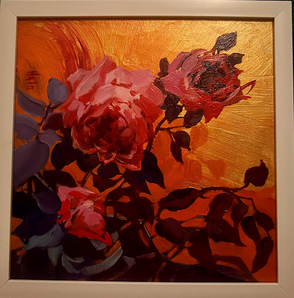 Roses on Gold by Mary Hale