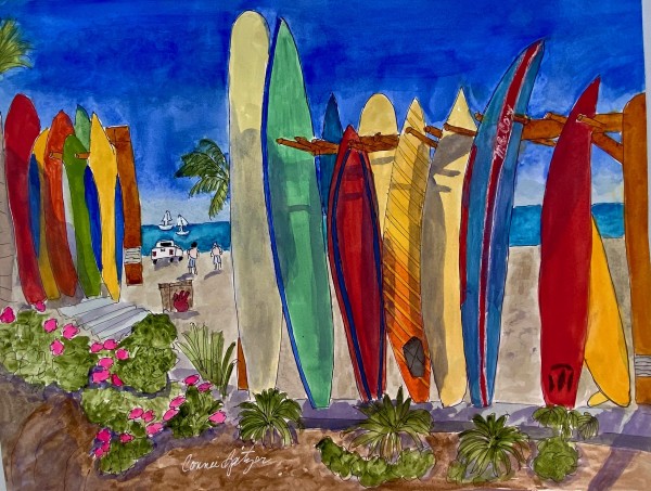 Surfing Coronado by Connie Spitzer