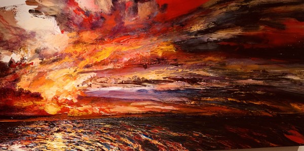 Sunset at Sea by Tina Christiansen