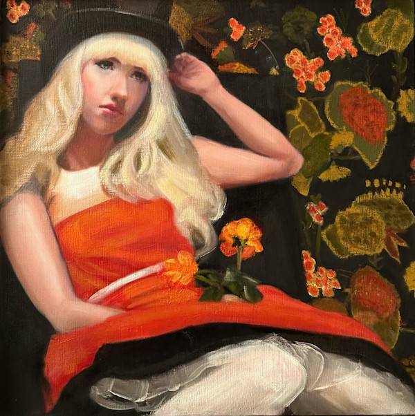 Sad Girl in Orange by Susan Butterfly-Ebert