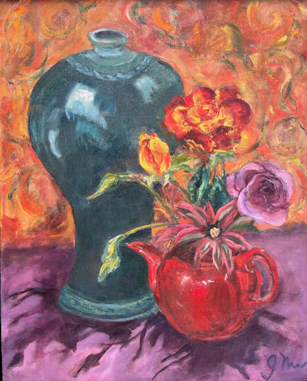 Still Life with Teapot by Joan Nies