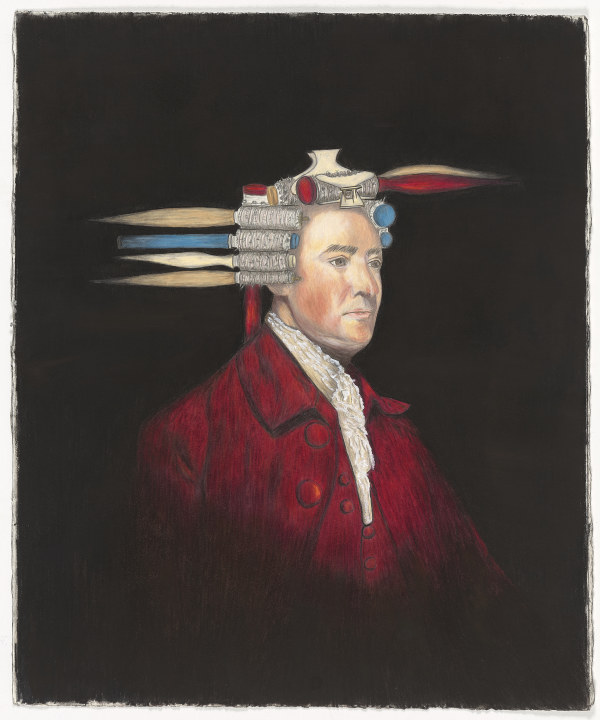 Edmund Burke: Tight Roundy Brush Blow Dry (with butterfly clips) by Amanda Jane Graham