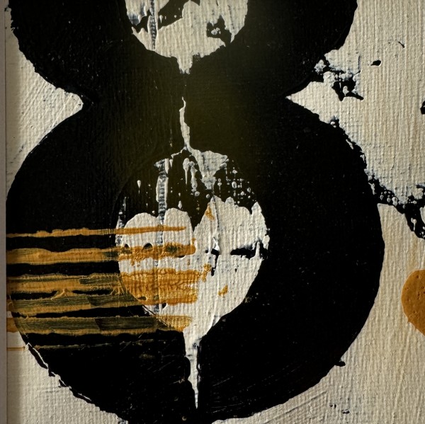 Umber, Ochre, Purple matted #5 by Lisa Sweo Eul