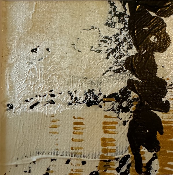 4 x 4 Gray Green Matted Canvas 2 by Lisa Sweo Eul