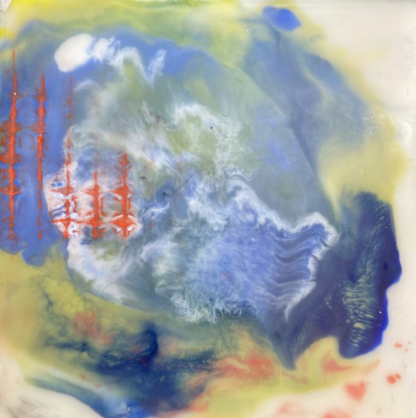 Blue Marbling #3 by Lisa Sweo Eul