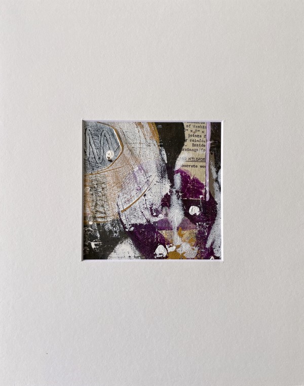 Umber, Ochre, Purple matted #6 by Lisa Sweo Eul