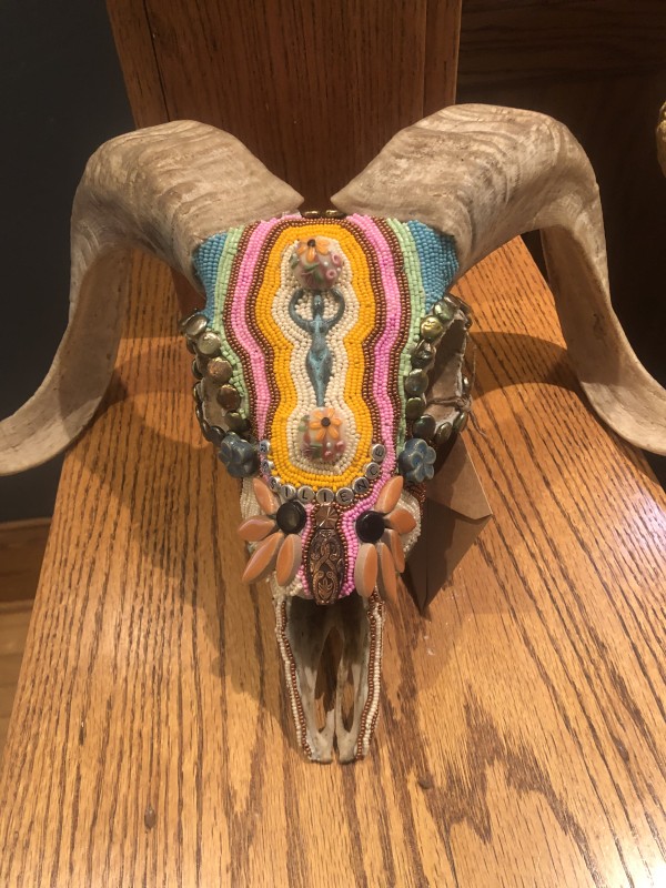 Girly Ram Skull by Kelly Nygard