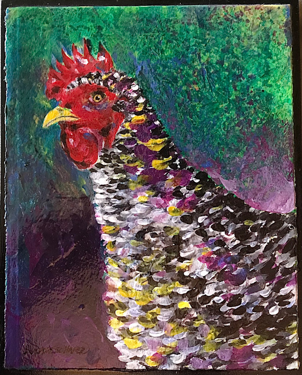 Barred Rock In Technicolor by Susan F. Schafer Studio