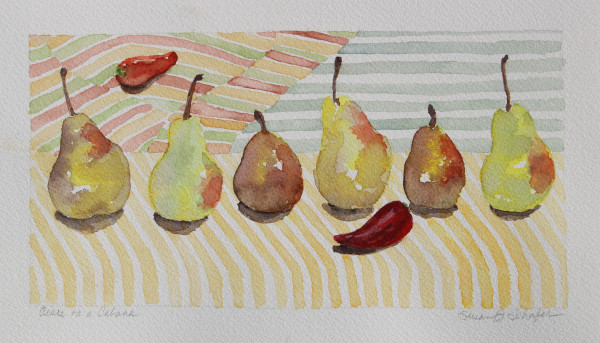 Pears on a Cabana by Susan F. Schafer
