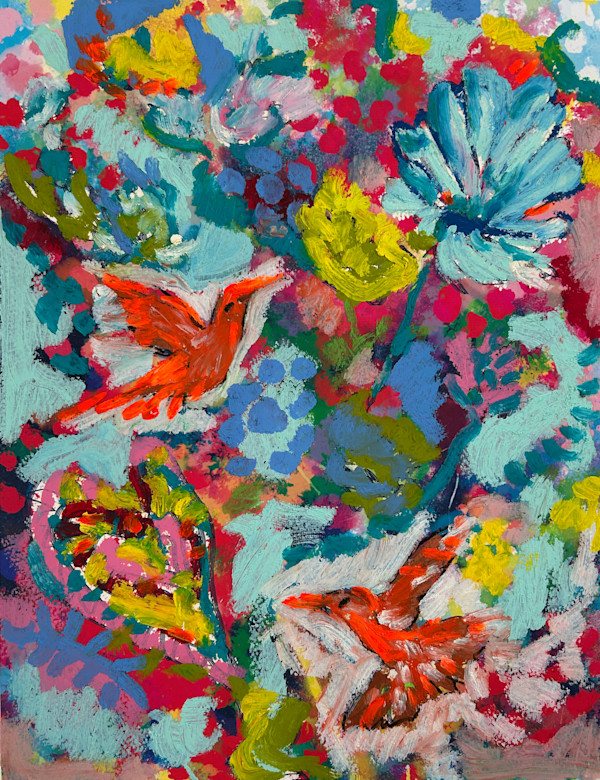 Hummingbird Floral Symphonies by Angela Meijer