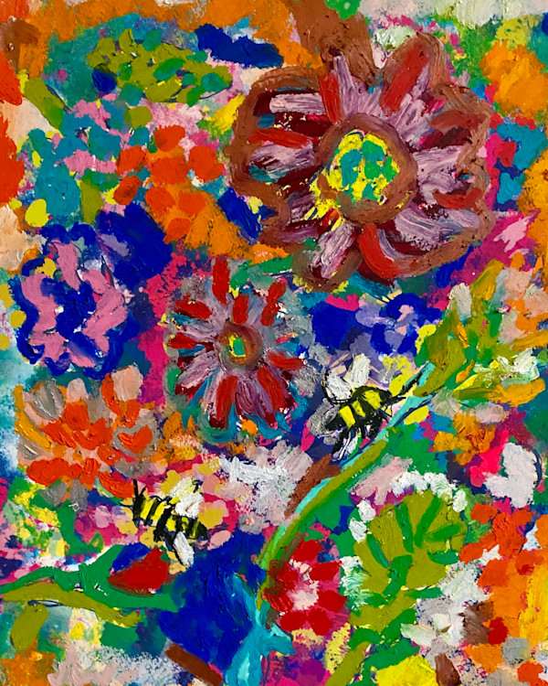 Honeybees Floral Symphonies by Angela Meijer