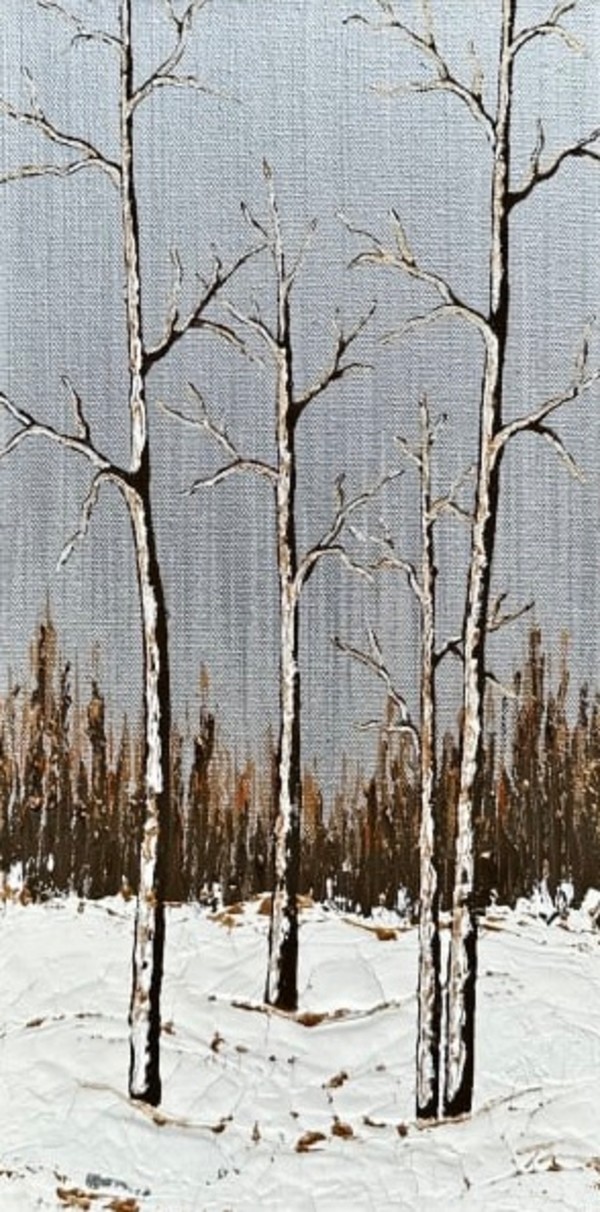 Aspens in the Snow 51, Silver Sky by Tara Austin Novak