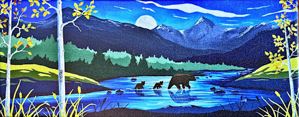 Bears in the Moonlight_metallic canvas print 3/5 by Tara Austin Novak