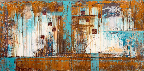 Life Tracks 6/7 (diptych) by Tara Novak Fine Art - Custom Creations Inc., Image 3.
