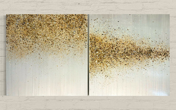 A Girl's Best Friend... Gold, Diamonds, & Pearls (diptych) by Tara Austin Novak, Image 5.