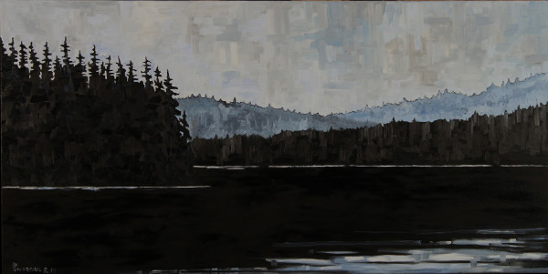 Evening on Witch Bay, Lake of the Woods by Leon Pewarchuk