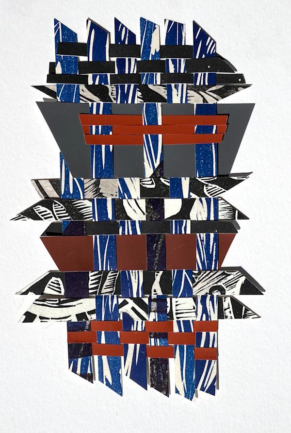 Blue and Burgundy Clasp by Hilary Lorenz