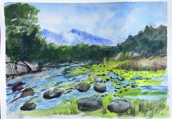 River Aulella, Tuscany, It. by Bruce Cousins, AIA Emeritus