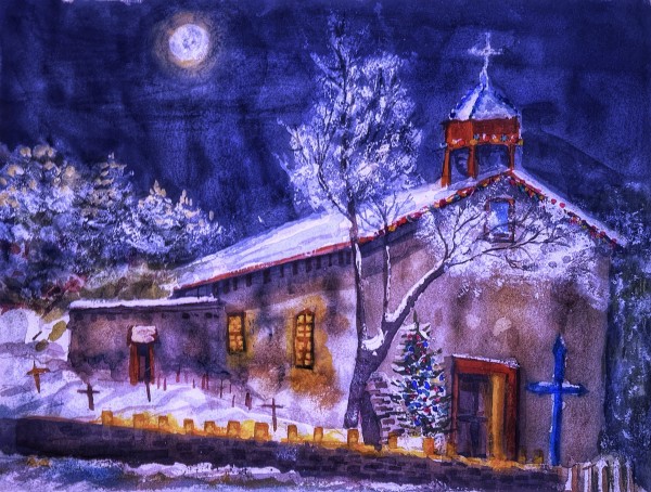 Holiday Decorations at Nuestra Sẽnora de la Luz Church Cañoncito, New Mexico by Bruce Cousins, AIA Emeritus