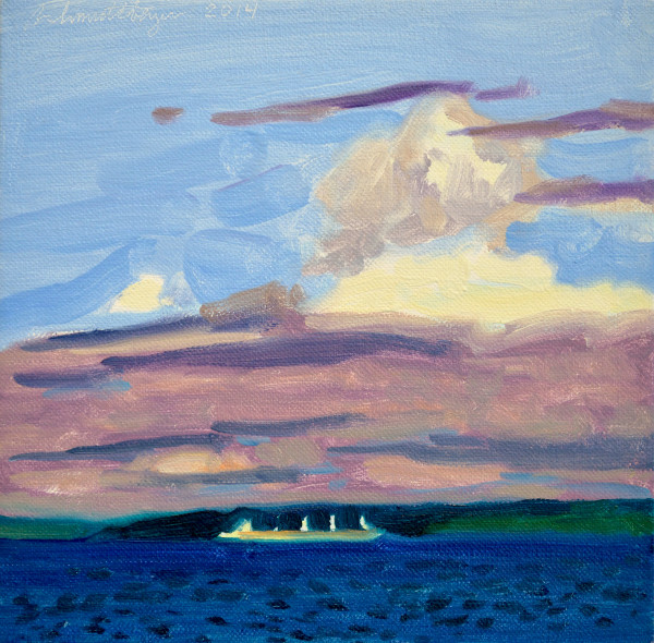 Clearing Storm and Container Ship
