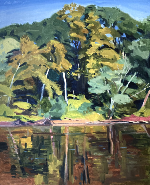 Bright Fall River by John Schmidtberger