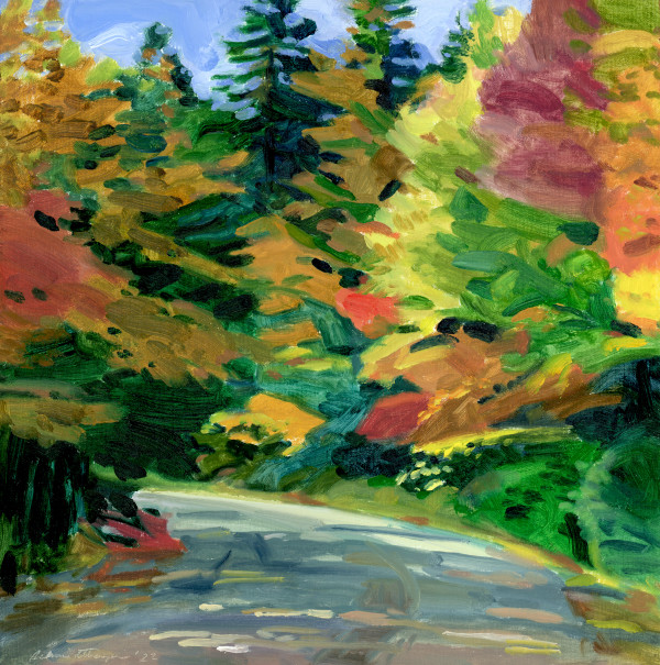 Road in Milbridge, Maine by John Schmidtberger