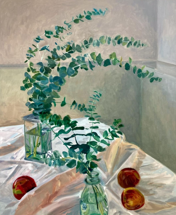 Still Life with Apples and Eucalyptus by John Schmidtberger