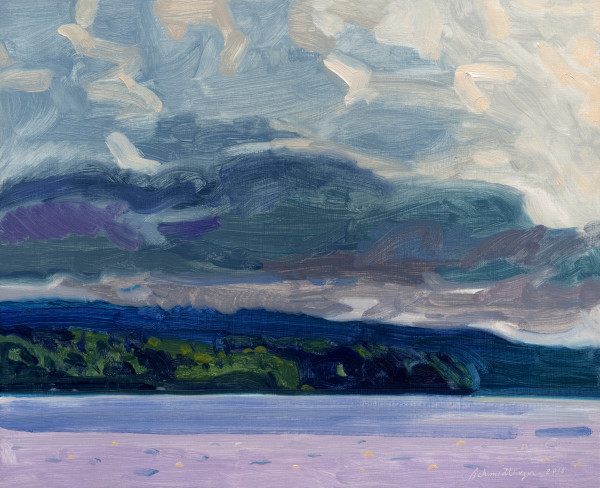 Clearing Sky, Lake Winnisquam, NH by John Schmidtberger