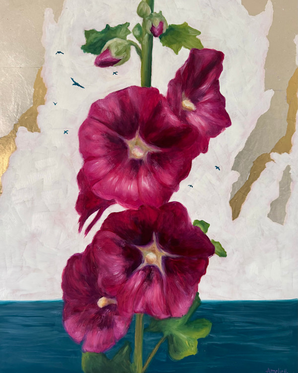 Summer Hollyhocks by Amelie Hubert, Image 1.
