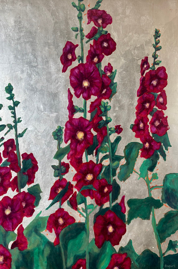 Silver Hollyhocks by Amelie Hubert, Image 1.