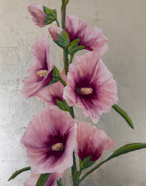 Joyful Hollyhocks by Amelie Hubert, Image 1.