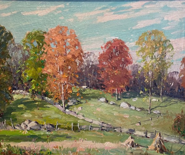 Autumn in Vermont (Edge of the Field in Autumn) by Camillo Adriani