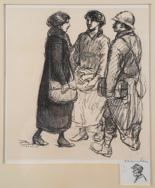 Two Women and a Man by Theophile Alexandre Steinlen